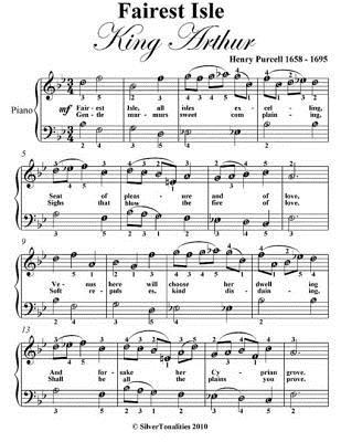 Full Download Fairest Isle King Arthur Easy Piano Sheet Music - Henry Purcell file in ePub