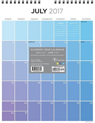 Read Online 2018 Academic Color Grid Monthly Appointment Wall Calendar -  | PDF