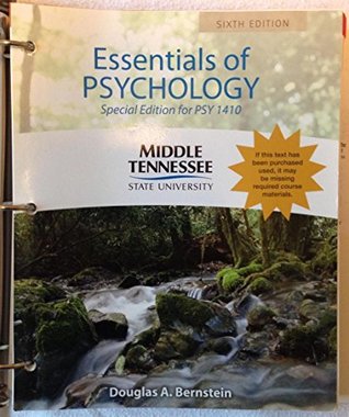 Download Essentials of Psychology Special Edition for PSY 1410 Middle Tennessee State University MTSU - Douglas A. Bernstein file in ePub