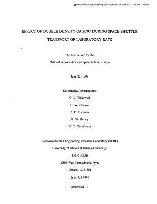Read Effect of Double Density Caging During Space Shuttle Transport of Laboratory Rats - National Aeronautics and Space Administration file in PDF