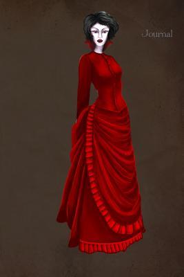 Read Online Journal: Red Victorian Vampire Dress Vintage Style Fashion Illustration Soft Cover Journal, Diary, Notebook with Lined Pages - Vintage Fashion Journals file in PDF
