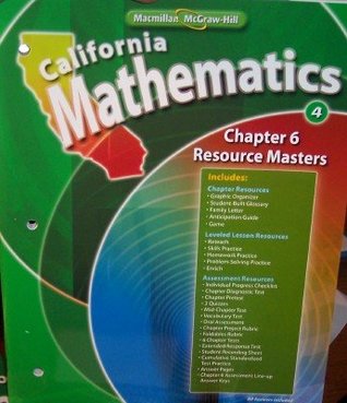 Read Chapter 6 Resource Masters Grade 4 (California Mathematics, Math Connects) - McGraw-Hill Companies, Inc. file in PDF