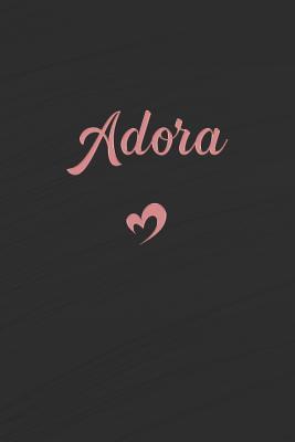 Read Online Adora: Personalized Blank Lined Journal Rose Gold on Black -  file in ePub