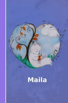 Full Download Maila: Personalized Notebook Illustration Fox with Heart Softcover 120 Pages Blank Notebook Diary Scrapbook Journal Gift Idea -  | PDF