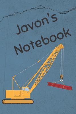 Download Javon's Notebook: Heavy Equipment Crane Cover 6x9 200 pages personalized journal/notebook/diary - Sasquatch Designs file in ePub